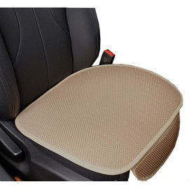 EDEALYN Ultra Thin Universal Car Seat Cover Antiskid Car Seat Protector Auto Office Chair Cover Four Seasons General for Front Seat, Office Chair,1 PCS (Beige)