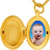 LIFETIME JEWELRY Locket Necklace That Holds Pictures [ Oval Gold