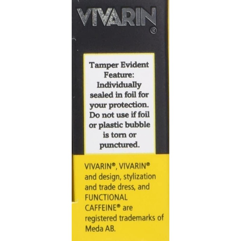 Vivarin, Caffeine Pills, 200mg Caffeine in Each Tablet, Safely and