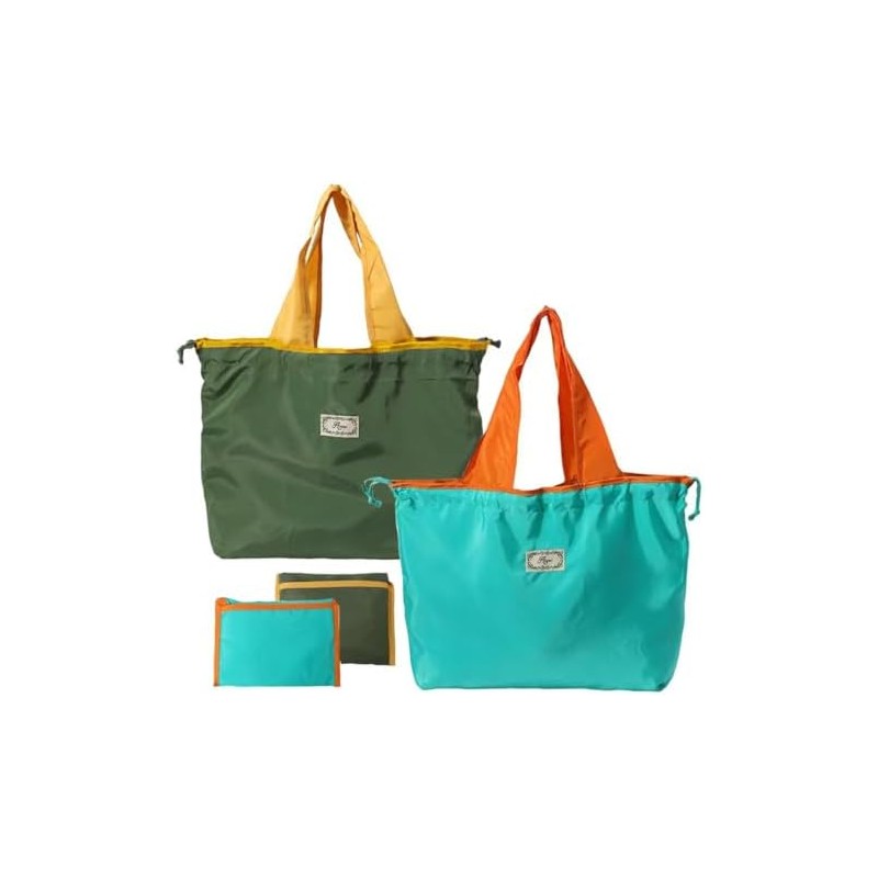 2 Piezas Bolsas de Compras Plegables,Bolsas Ecológicas Reutilizables,Bolsa Viaje Plegable