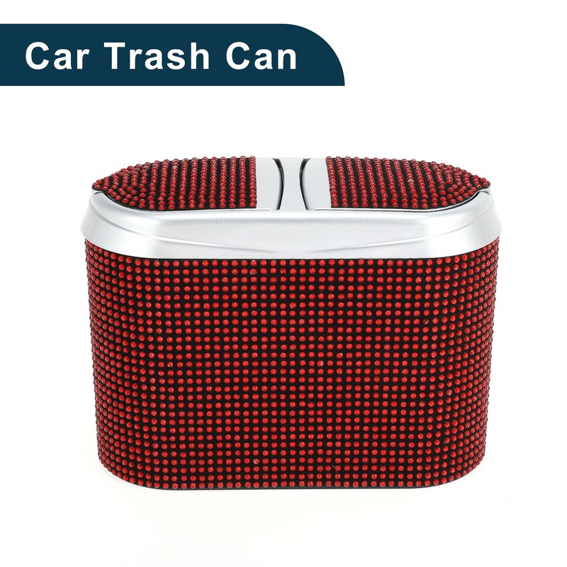 TUCKBOLD Car Trash Can Portable Car Door Trash Bin Red