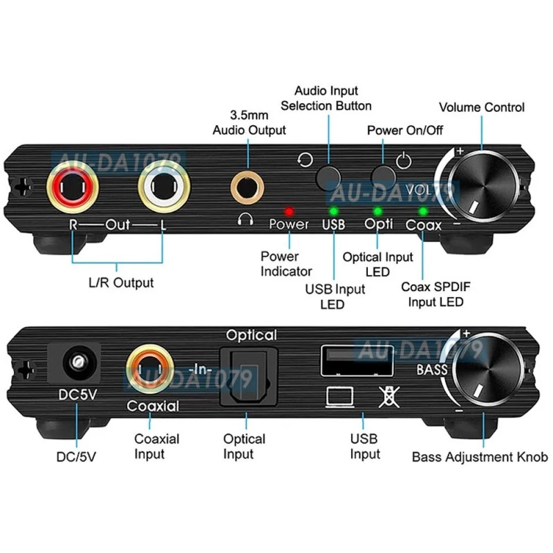 Unbranded Premium 24-Bit DAC Digital Audio Decoder USB DAC Sound