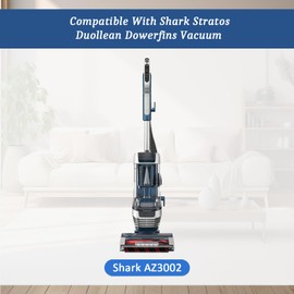 Fixcracked AZ3002 Filters for Shark AZ3000 AZ3000W for Stratos DuoClean PowerFins Vacuum Stratos Upright Vacuum, 4 Post-Motor Filters, 8 Foam Filters