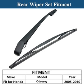 Rear Windshield Wiper Arm with Wiper Blade for Honda Odyssey 2005-2010 Rear Windshield Back Wiper Arm Blade Replacement OEM # 76721-SHJ-A01, 76730-SHJ-A01