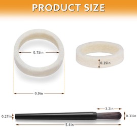 Abeskch 10 Pack Felt Washer Replacement & Espresso Grinders Cleaning Brush for Breville Espresso Machines Grinders BES870/ BES878/ BES880/ BES860/ BES840/ BES990/ BES980/ BCG820