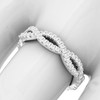Sterling Silver Infinity Twist Wedding Ring Half-circle Simulated Diamond Matching
