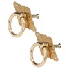 2 Pcs Antique Drawer Pulls Brass Chinese Antique Vintage Drawer