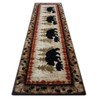Masada Rugs, Cabin Lodge Area Rug Bear and Cub Scene