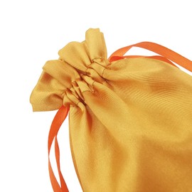 DUGYIRS 30 Pieces Satin Gold Gift Bags 12cmx20cm, Jewelry Bags Wedding Gift Drawstring Bags Baby Shower Christmas Party Gift Bags (Gold)