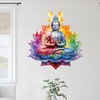 GRAZDesign Wall Tattoo Buddha Colourful Wall Sticker for Bedroom, Kitchen