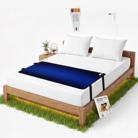 Grounding Bed Mat, PU Leather with Wash Label & 10m Spiral grounding Wire, Grounding Mat for Sleep, Stress Relief, Foot Health – Earthing Pad for Bed or Floor (Queen 28" x 60")