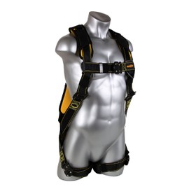 Guardian 21046 Cyclone Harness with QC Chest/QC Leg/No Waist Belt/Non Construction, Black/Yellow