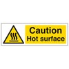 V Safety Caution Hot Surface - Landscape 300 x 100