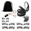 Magnet Wimpern 16 PCS Wimpern Magnetisch Magnetic Lashes Magnetic Eyelashes Wird mit 1 Wimpernzange und Schwarzem Samtbeutel Geliefert Kein Kleber Erforderlich Wiederverwendbar