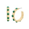 Robert Lee Morris Soho Malachite Hoop Earrings