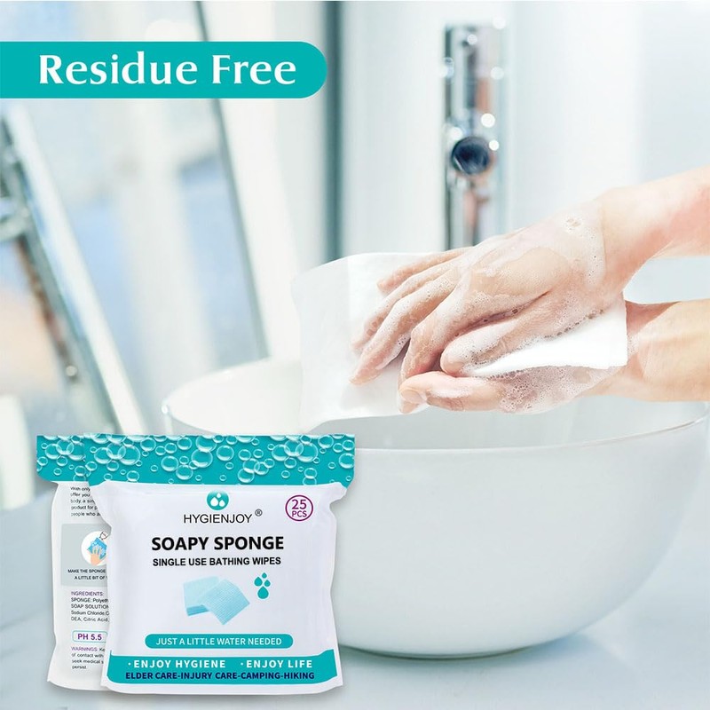 HYGIENJOY Skin Cleaning Wipe (75 Counts, 3 Packs) - Rinse