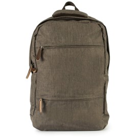 Big Handbag Shop Unisex Zip Pockets Lightweight Large Travel Back Pack with USB Charging Port Deep Taupe (Design 1)