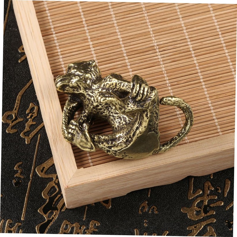 iplusmile Retro Brass Monkey Figurine Antique Monkey Statue Ornament for