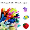 Swpohrat 100 Pieces Light Blue Pipe Cleaner Craft Set,Thick Fuzzy