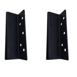 heyous 2PCS Black Metal Single Hanging Channel Brackets 98x25.5x30mm Bed Rail Hardware Accessories Stand Suitable for Attaching Fixed Footstools