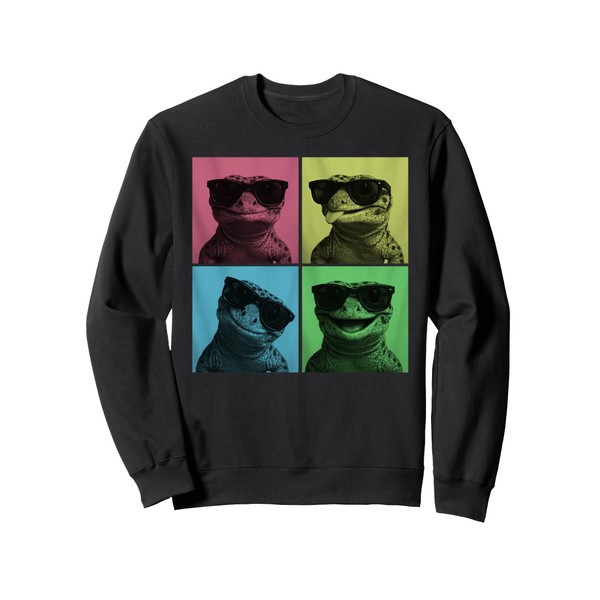 Leopard Gecko Pop Art Funny Lizard Lover Photo Booth Sweatshirt