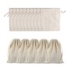 15pcs Cotton Drawstring Bags,Double Drawstring Cotton Cloth Bag,8 * 10cm