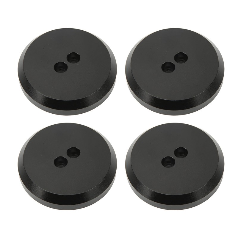 4PCS Aluminium Jack Pad Adapter Black Strong Strength Anodized Surface