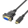 USB-C to Serial Adapter, 6FT RS232 DB9 Female Converter Cable,