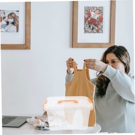 Levemolo 4pcs Storage Box Lid and Handle Double Organizer for Toys Stationery and Cosmetics for Desktop Car and Home Use