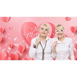 YYNXSY Mother's Day Background Mom Background Pink Heart backdrops Mother's Day Party Decoration Photography Picture Studio Props YY-5508 8X6FT