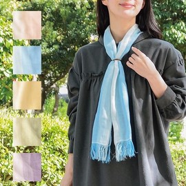 Empret Veil, Cool and Comfortable, Heatstroke Prevention, UV Protection, Scarf, Imabari Towel, 100% Cotton, Purple, 4.7 x 50.4 inches (12 x 128 cm), Made in Japan, Includes Ice Pack, Pocket, Ring