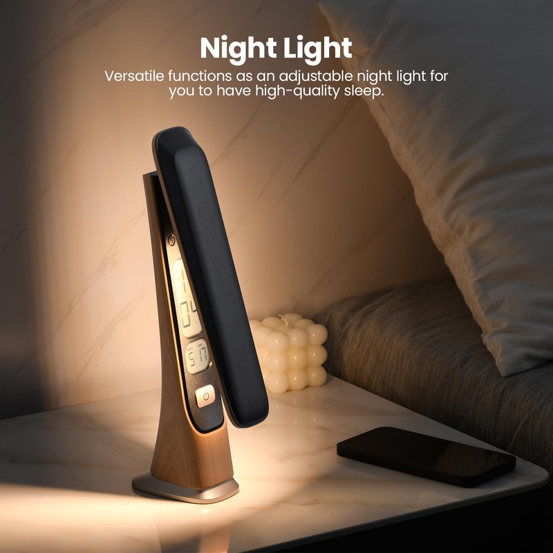 Morwealth Rechargeable Cordless LED Desk lamp, dimmable Table lamp with