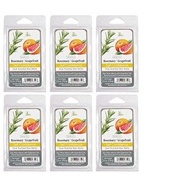 Hosley Set of 6 Rosemary Grapefruit Scented Wax Cubes/Melts - 2.5 oz Each. Hand Poured Wax Infused with Essential Oils. Bulk Buy. Ideal for Weddings, Spa, Reiki, Meditation Settings