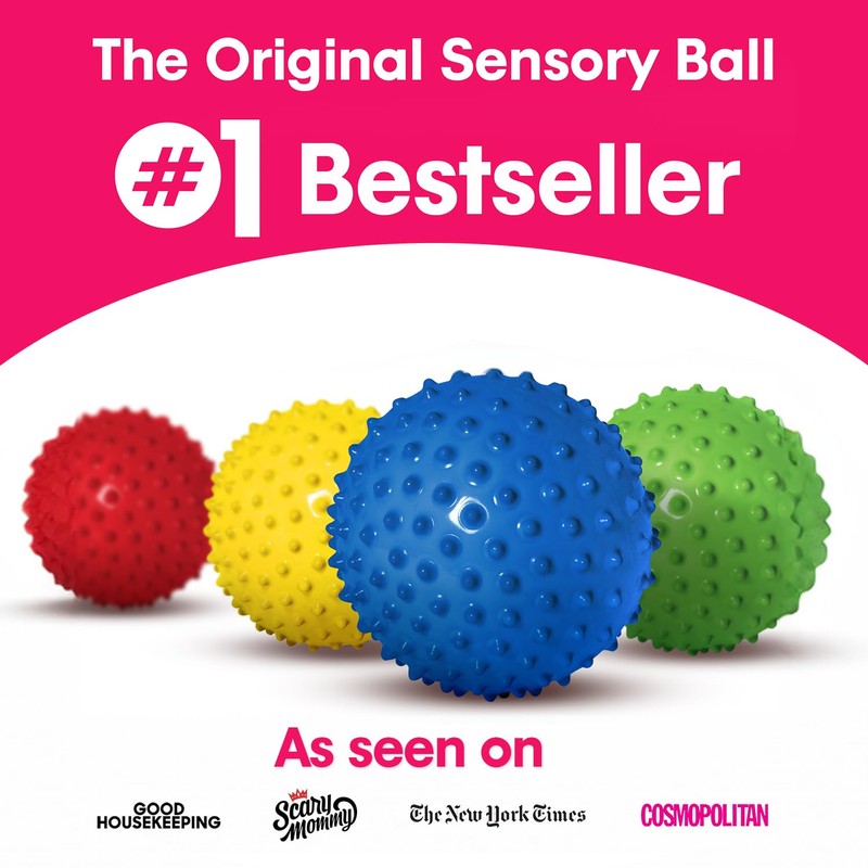 Edushape Sensory Ball for Baby - 7” Solid Primary Color