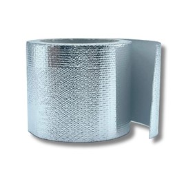 GlowBit Thermal Insulation Tape for Car Engine Heat Shield Hood Aluminum Dress Up Muffler Motorcycle Fiberglass General Purpose 5cm 5m Silver