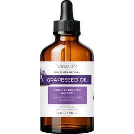 velona Aceite De Semilla De Uva 4 Fl Oz | Aceite Transportador Puro Y Natural | Refinado, Prensado En Frío | Cocina, Piel, Cara, Cuerpo, Cuidado Del Cabello | Usar Hoy - Enjoy Results