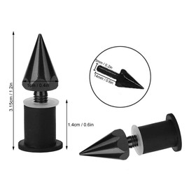 Tomotato Pack of 10 Motorcycle Windshield Screws, Universal Motorcycle M5 Fairing Screws, Aluminium Windscreen Spike Bolts for Motorcycles, Bicycles, Scooters (Black)