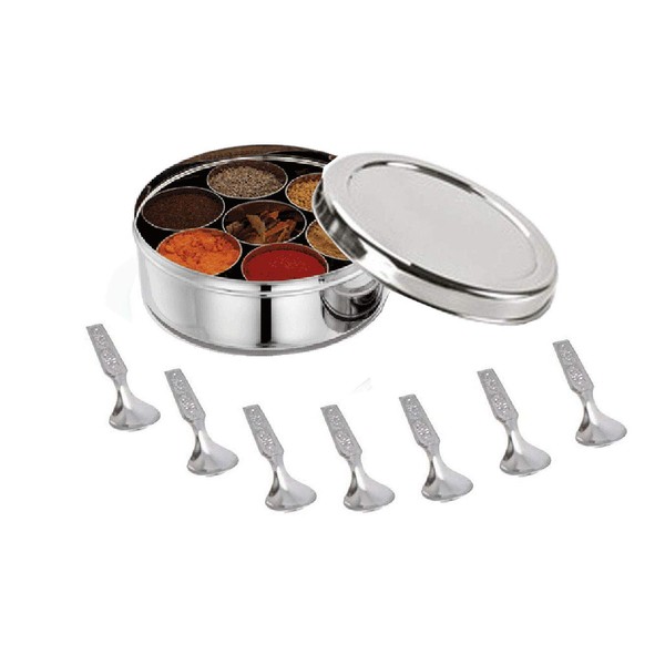 Stainless Steel Spice Box Without Lid,Stainless Steel Masala Box,Indian Spice
