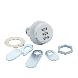 FJM Security Combi-Cam 7850R-XL Combination Cam Lock, 1-3/8" Chrome Finish