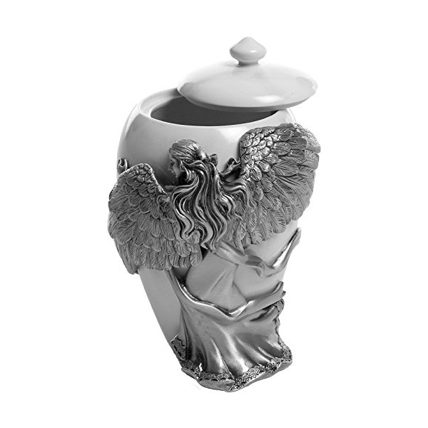 Angelstar Angel's Embrace Pewter Urn, 5-Inch, 8 Cubic Inch (45420)