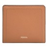 Fossil Logan Leather or Polyester Clutch Purse for Women, brown
