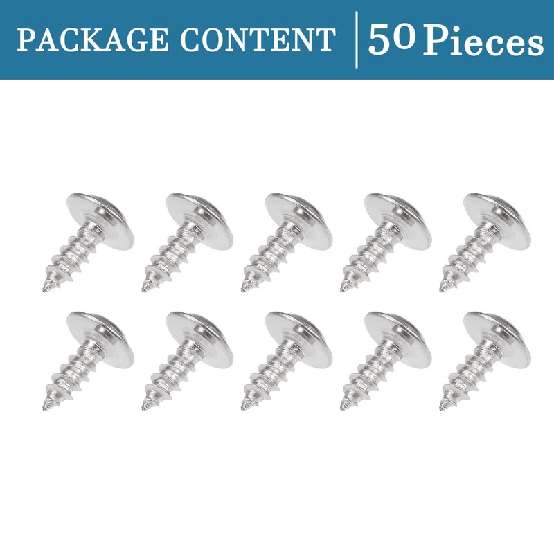 QUARKZMAN 2 x 6 mm Self-Tapping Screws x 50 Pieces