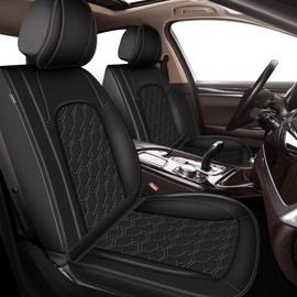 JIAMAOXIN Car Seat Covers Full Set for Mazda CX5 CX-5 2013-2024 2025 - Waterproof Leather Seat Covers Protector Compatible Airbag（2 Row 5 Seat,Black）