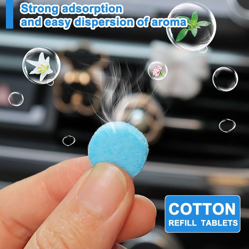 40 Pieces/20 Pack Car Air Vent Clip Freshener Replacement Pads,