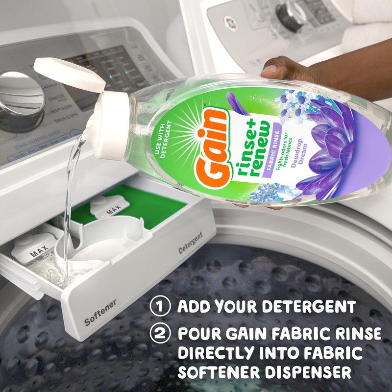 Gain Rinse and Renew Fabric Rinse, Dewdrop Dream, 48 fl