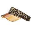 Buzz Selection CAP359 Women's Visor, Sun Visor, Hat, Leopard Pattern,