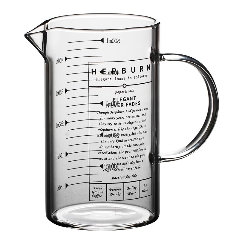Glass graduated cup, high borosilicate glass cup, can be used