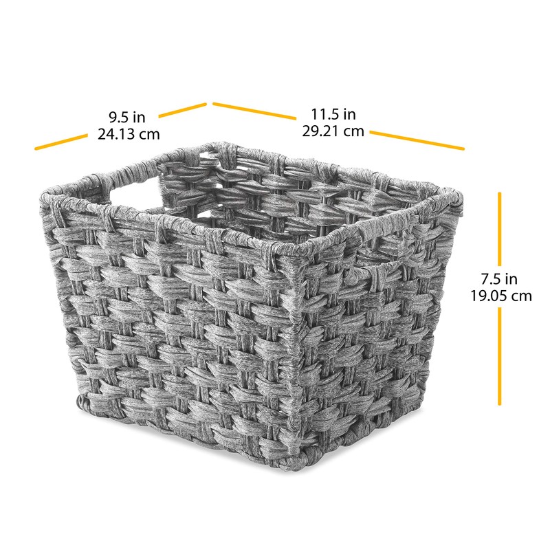 Whitmor Split Rattique Gray Wash Small Tote