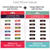 Global Printed Products Monthly Adhesive Tabs Includes 12 Black and