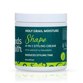 Strands of Faith 4-in-1 Styling Cream | Leave-In, Moisturizer, Styler & Oil | Long-Lasting Curls & Twist-Outs | Rich Moisturization for Textured Hair | Non-Toxic, Handcrafted | 8- 12oz - Size: 8 oz